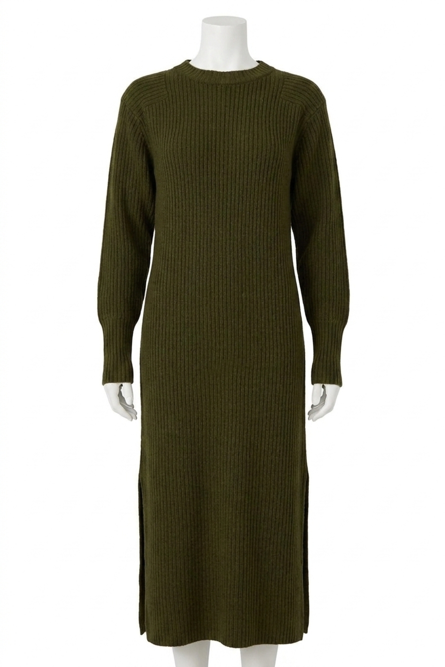 NEW ANINE BING aurora dress in army green